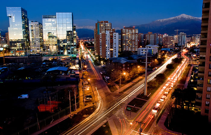 Santiago de Chile bei Nacht